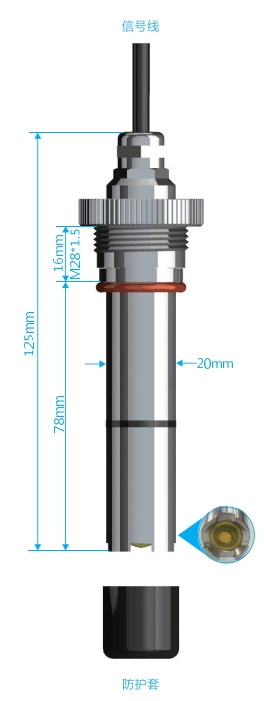 GL-Y350   余氯传感器   钢化氧膜