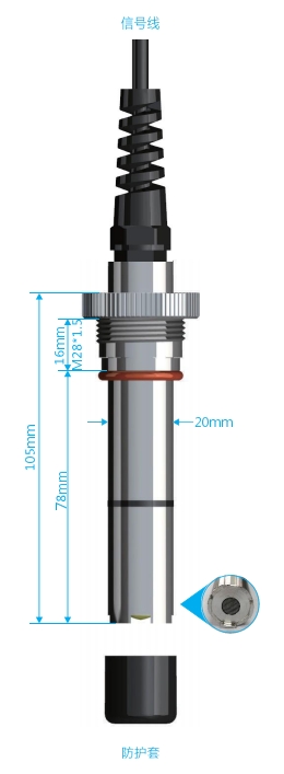 GL-Y360   余氯传感器   钢化氧膜